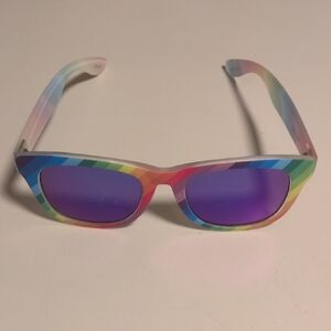 Rainbow Frame Sunglasses with Purple Prescription Lenses